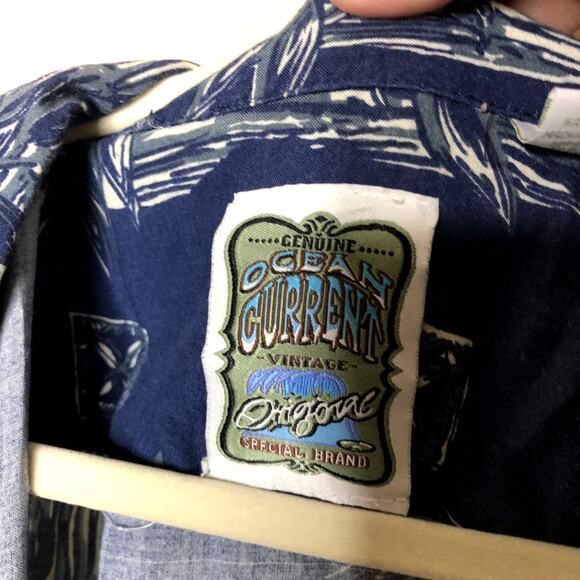 Ocean Current Vintage Hawaiian Shirt XL - Picture 3 of 9